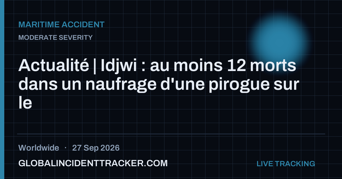 Maritime Accident incident in worldwide on 27 September 2026 — Global Incident Tracker report card