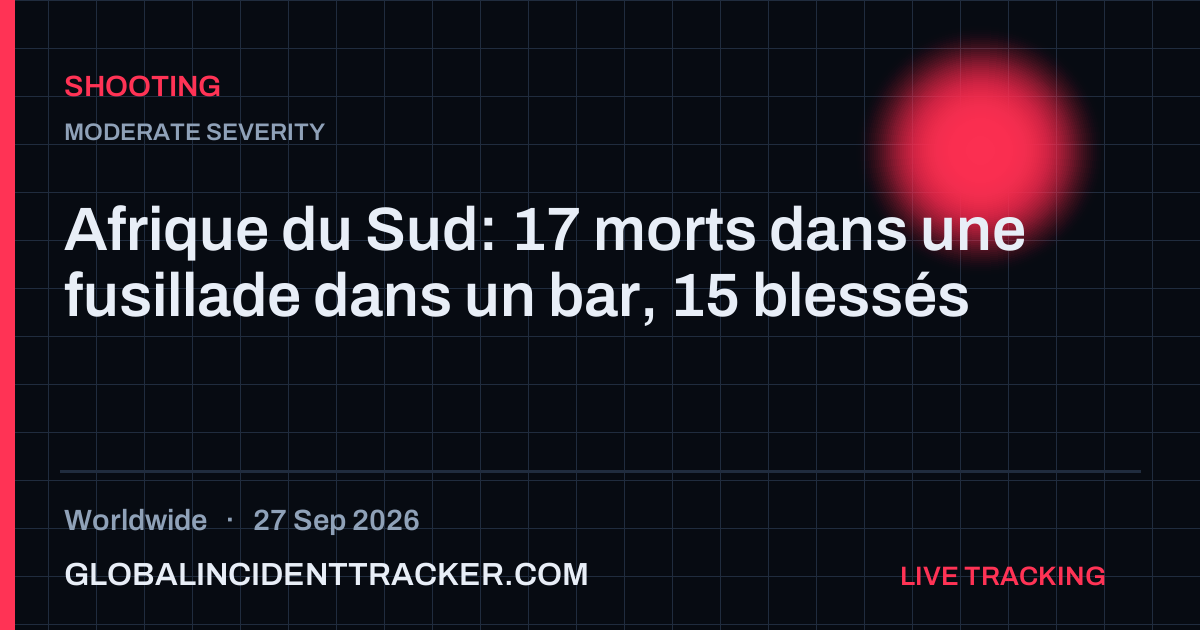 Shooting incident in worldwide on 27 September 2026 — Global Incident Tracker report card