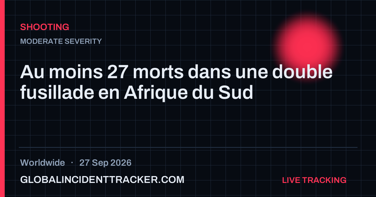 Shooting incident in worldwide on 27 September 2026 — Global Incident Tracker report card
