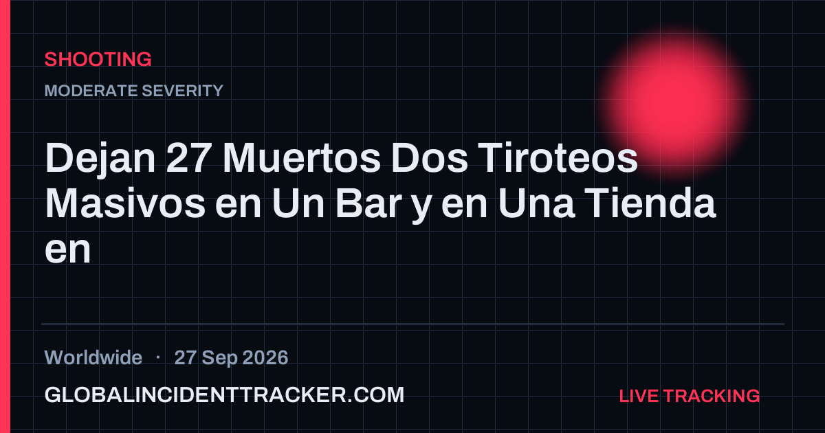Shooting incident in worldwide on 27 September 2026 — Global Incident Tracker report card