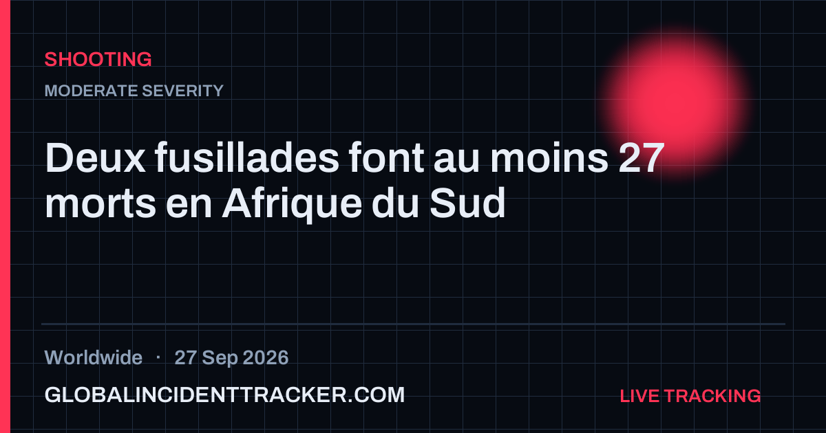 Shooting incident in worldwide on 27 September 2026 — Global Incident Tracker report card