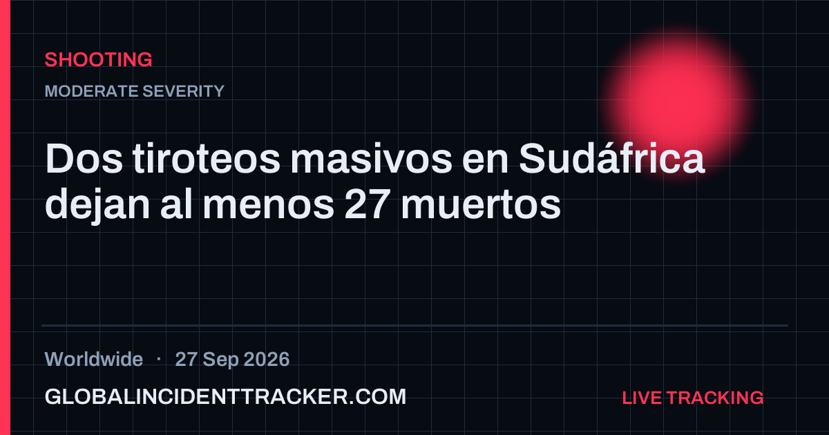Shooting incident in worldwide on 27 September 2026 — Global Incident Tracker report card