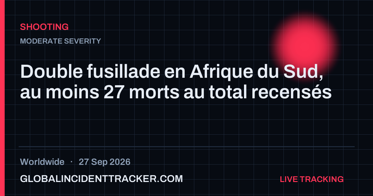 Shooting incident in worldwide on 27 September 2026 — Global Incident Tracker report card