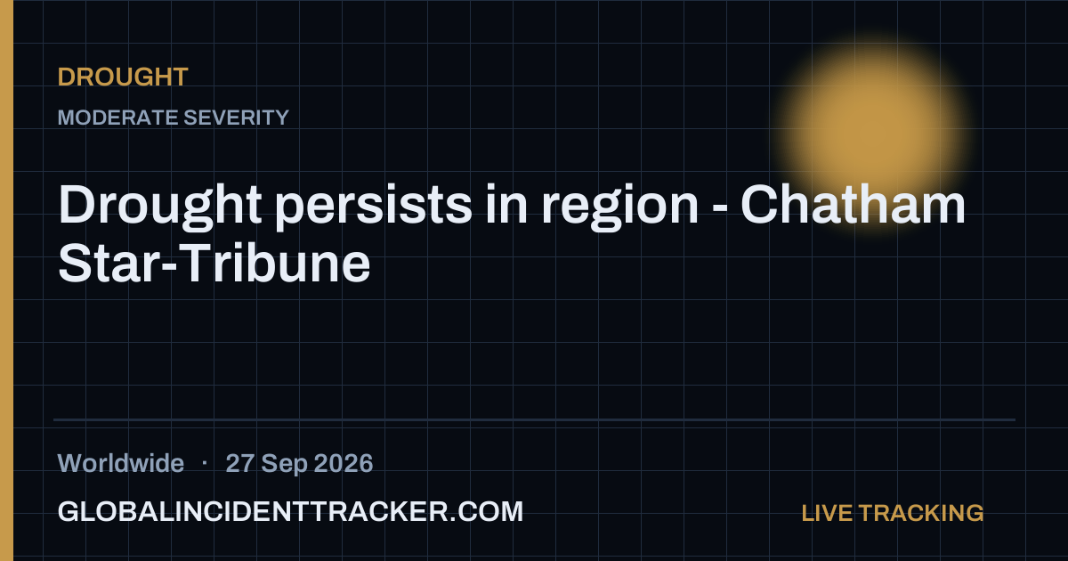 Drought incident in worldwide on 27 September 2026 — Global Incident Tracker report card