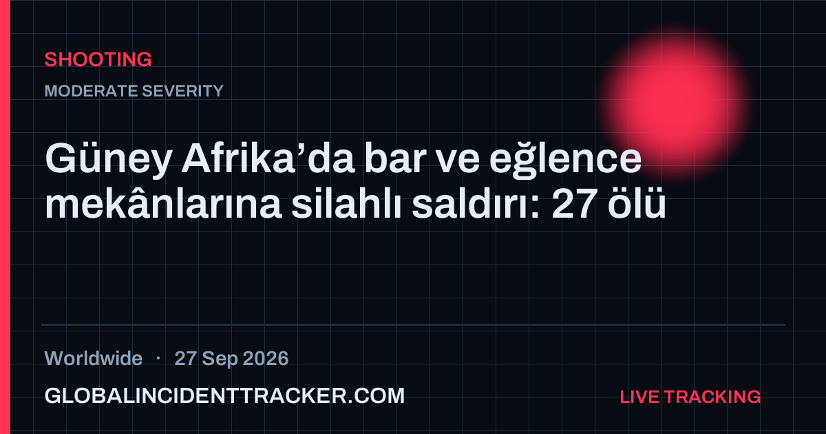Shooting incident in worldwide on 27 September 2026 — Global Incident Tracker report card