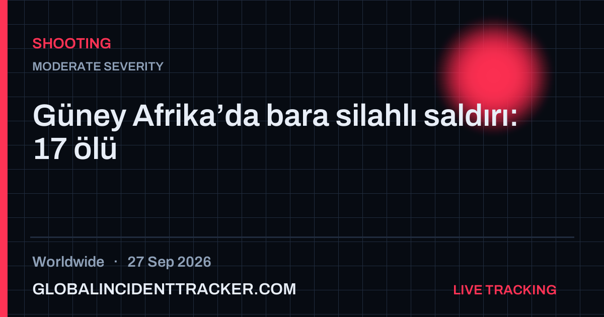 Shooting incident in worldwide on 27 September 2026 — Global Incident Tracker report card