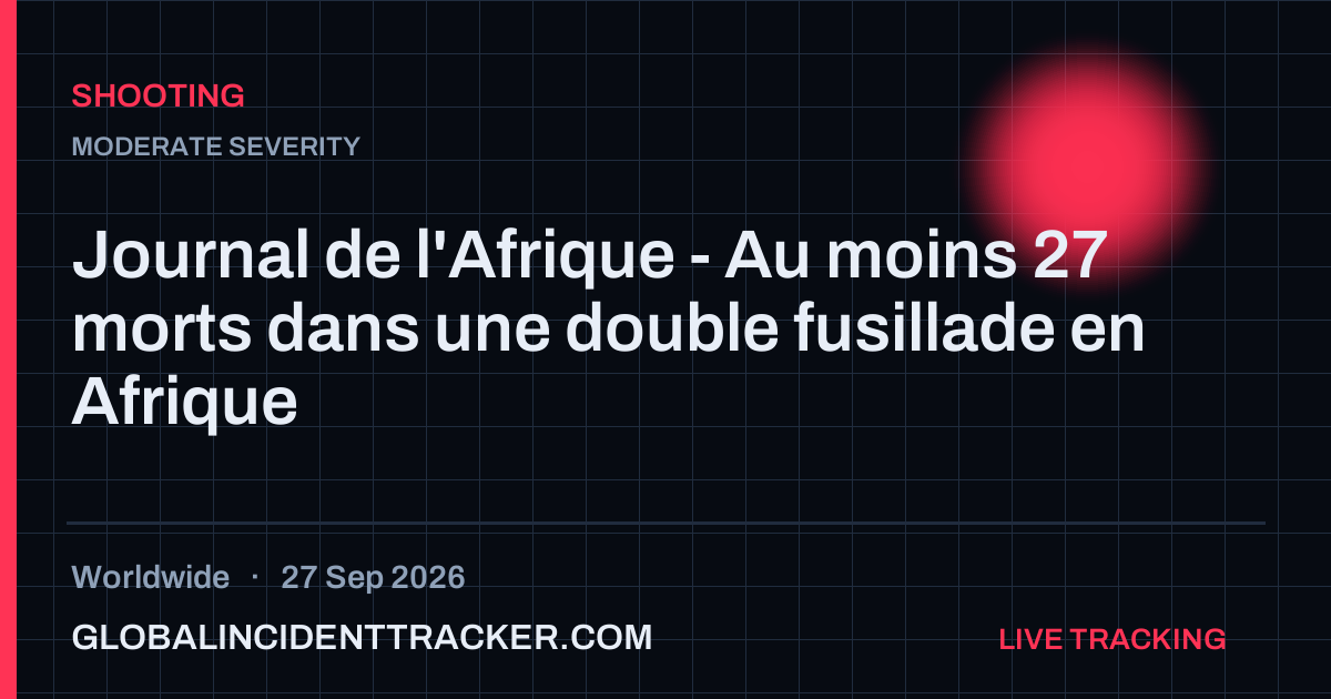 Shooting incident in worldwide on 27 September 2026 — Global Incident Tracker report card