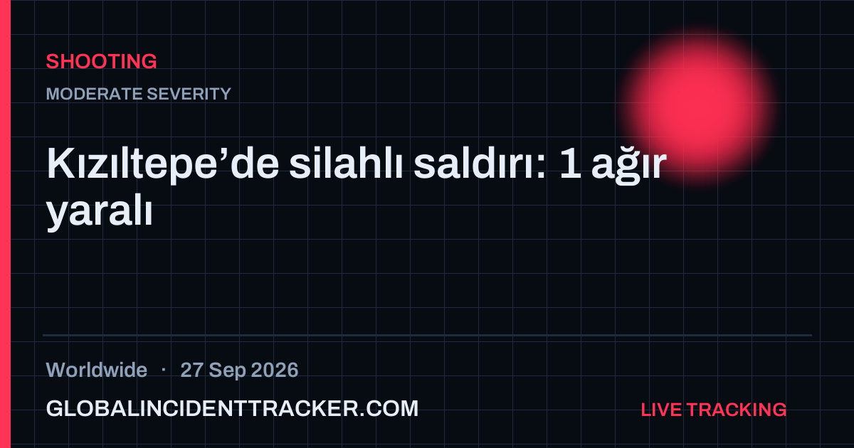 Shooting incident in worldwide on 27 September 2026 — Global Incident Tracker report card