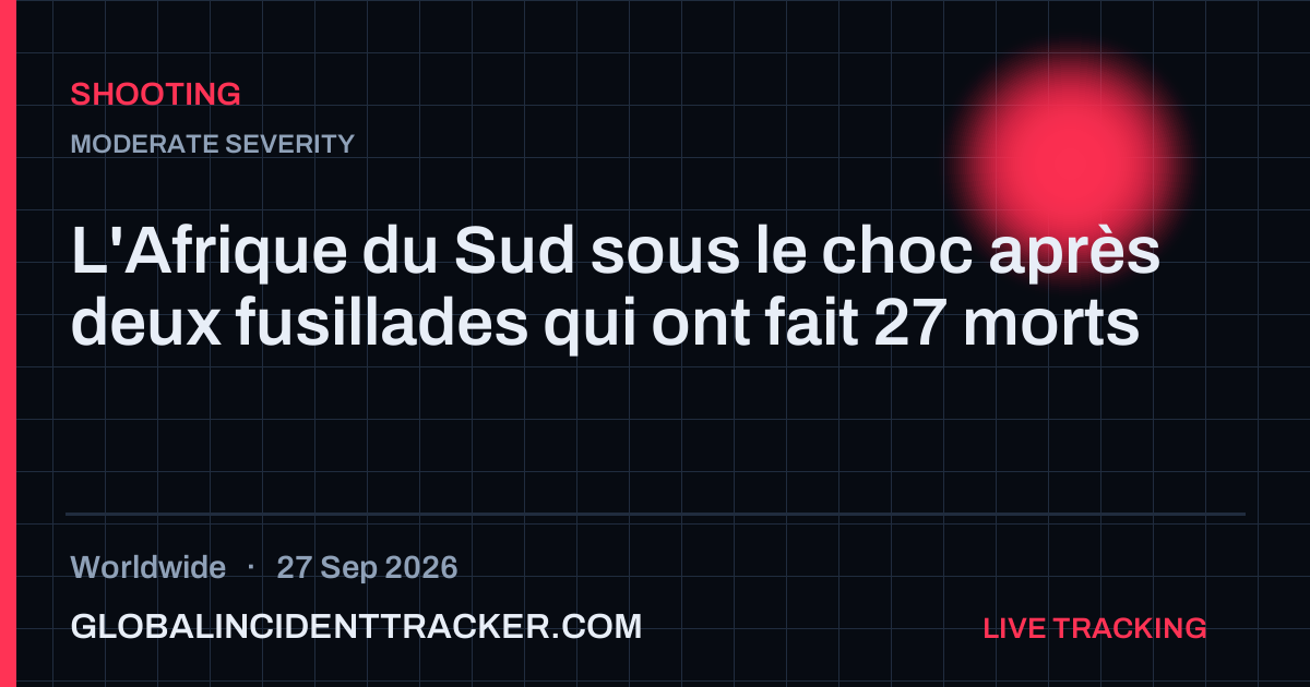 Shooting incident in worldwide on 27 September 2026 — Global Incident Tracker report card
