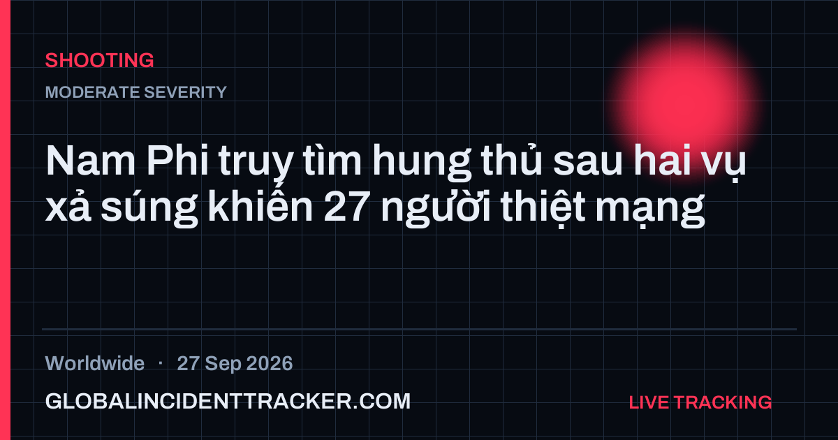 Shooting incident in worldwide on 27 September 2026 — Global Incident Tracker report card