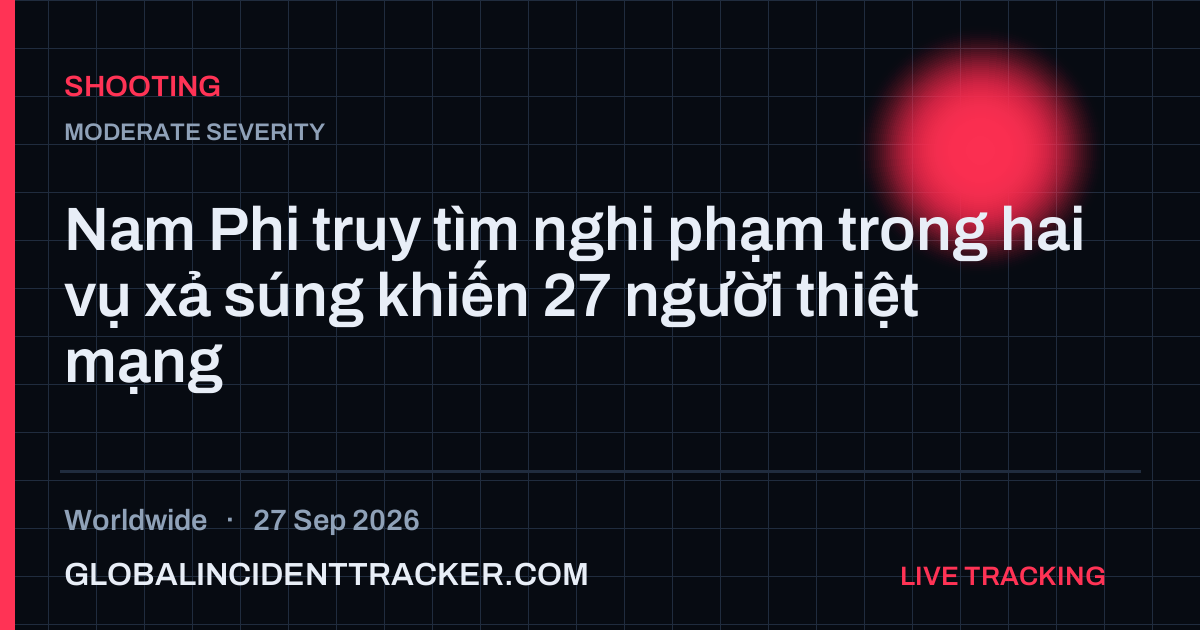 Shooting incident in worldwide on 27 September 2026 — Global Incident Tracker report card