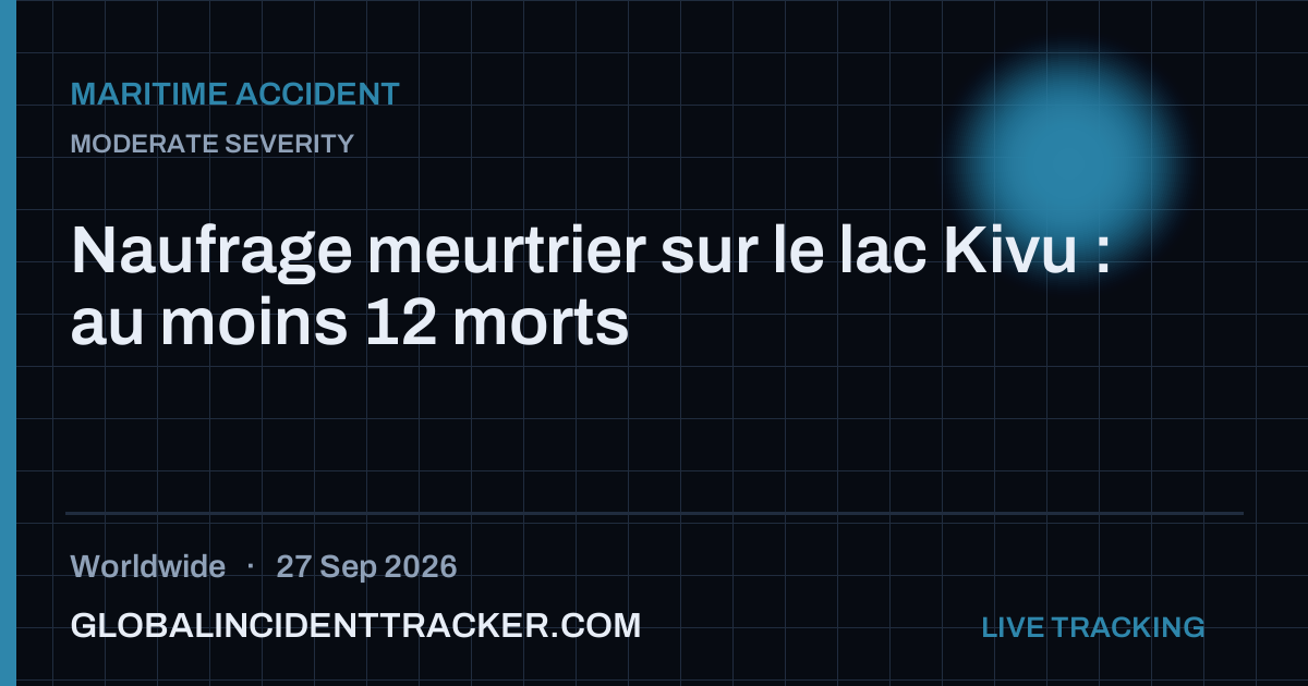 Maritime Accident incident in worldwide on 27 September 2026 — Global Incident Tracker report card