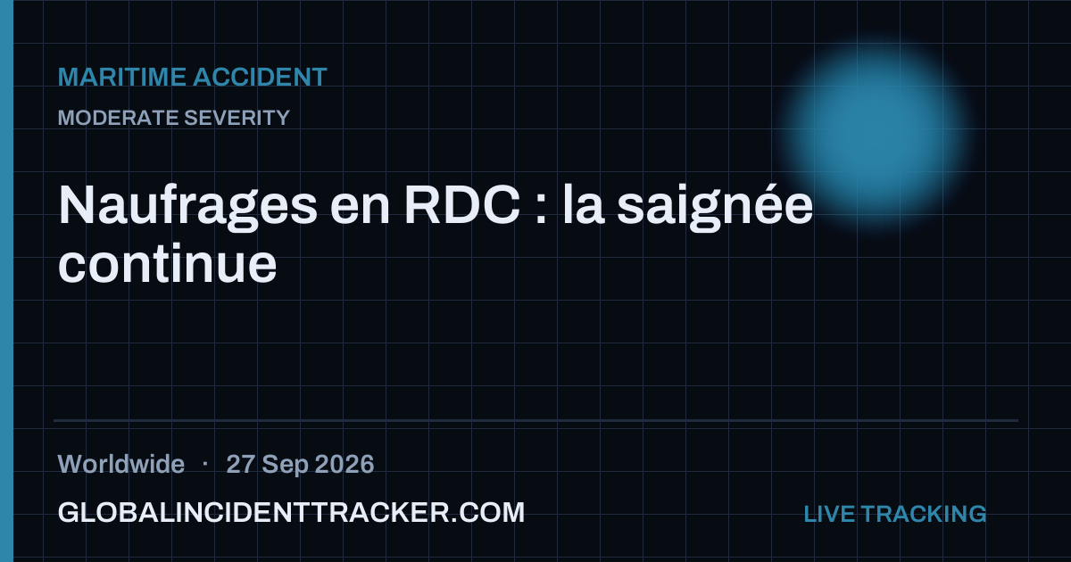 Maritime Accident incident in worldwide on 27 September 2026 — Global Incident Tracker report card