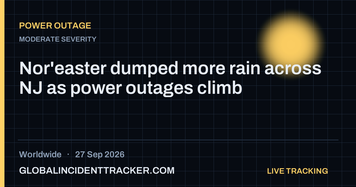 Power Outage incident in worldwide on 27 September 2026 — Global Incident Tracker report card