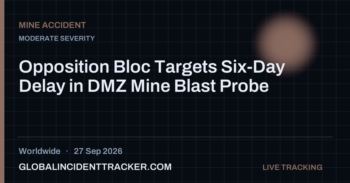 Mine Accident incident in worldwide on 27 September 2026 — Global Incident Tracker report card