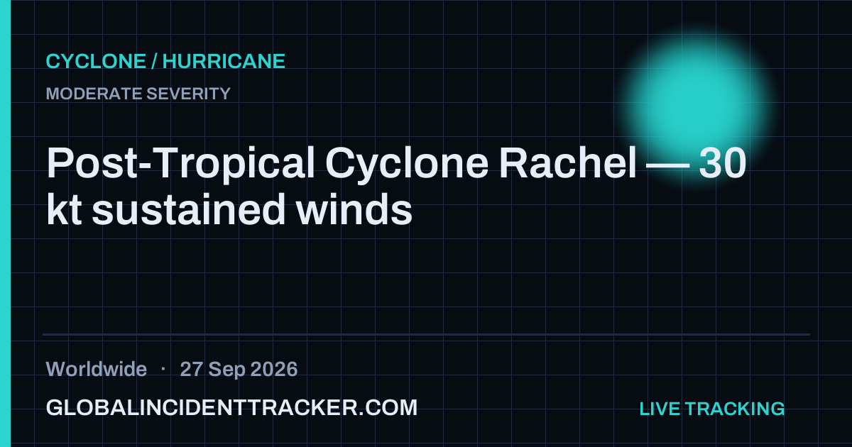 Cyclone / Hurricane incident in worldwide on 27 September 2026 — Global Incident Tracker report card