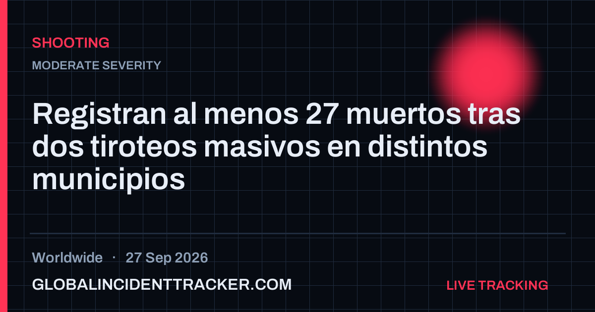 Shooting incident in worldwide on 27 September 2026 — Global Incident Tracker report card