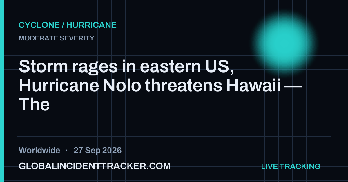 Cyclone / Hurricane incident in worldwide on 27 September 2026 — Global Incident Tracker report card