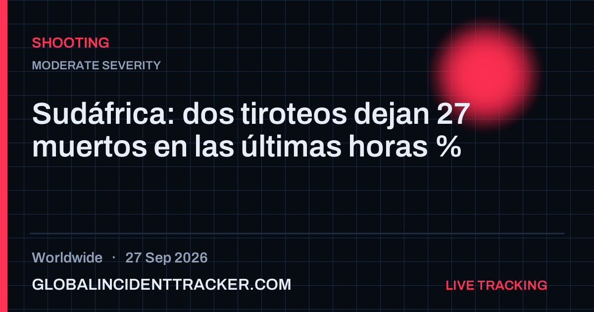 Shooting incident in worldwide on 27 September 2026 — Global Incident Tracker report card
