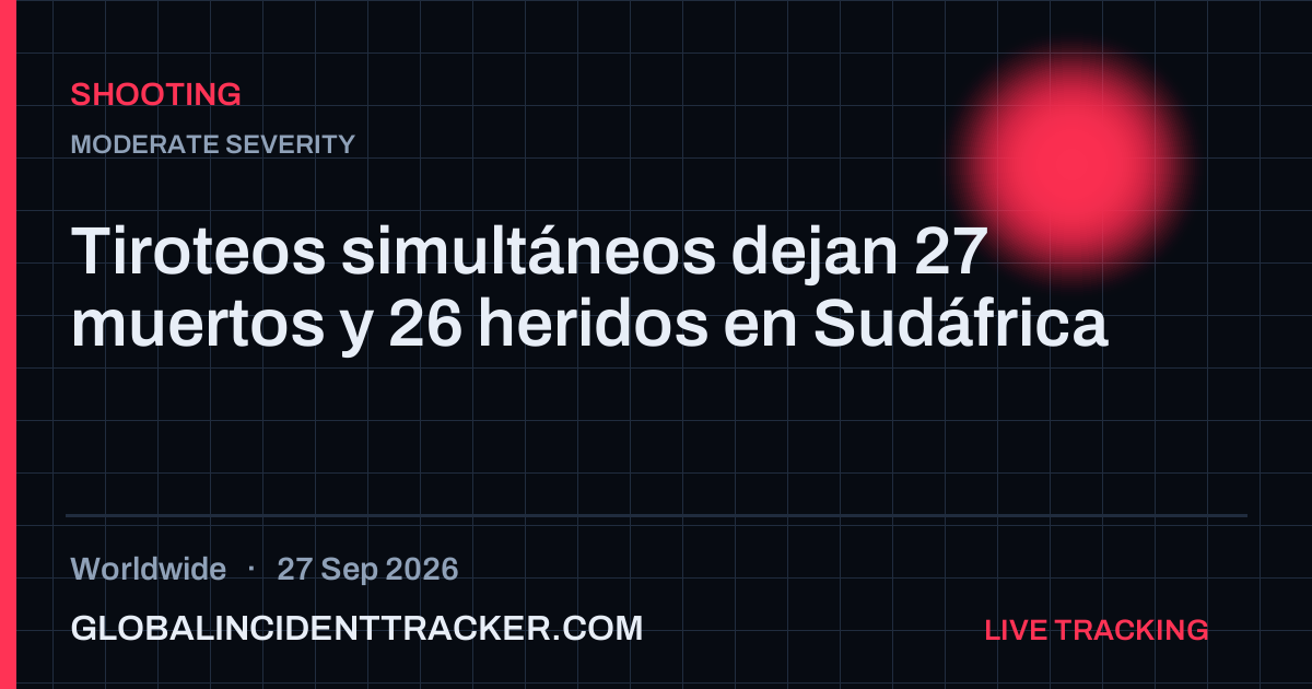 Shooting incident in worldwide on 27 September 2026 — Global Incident Tracker report card
