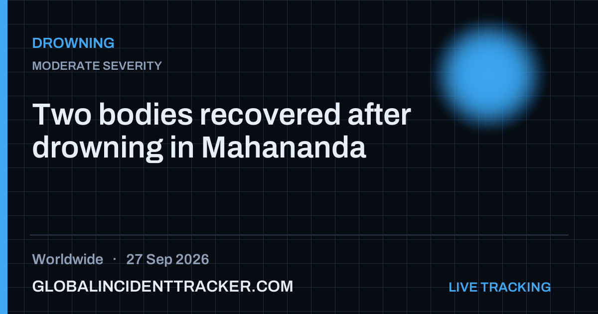 Drowning incident in worldwide on 27 September 2026 — Global Incident Tracker report card