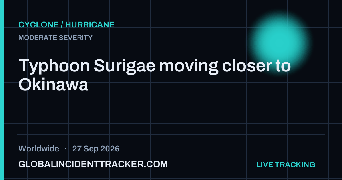 Cyclone / Hurricane incident in worldwide on 27 September 2026 — Global Incident Tracker report card