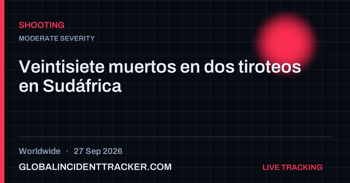 Shooting incident in worldwide on 27 September 2026 — Global Incident Tracker report card