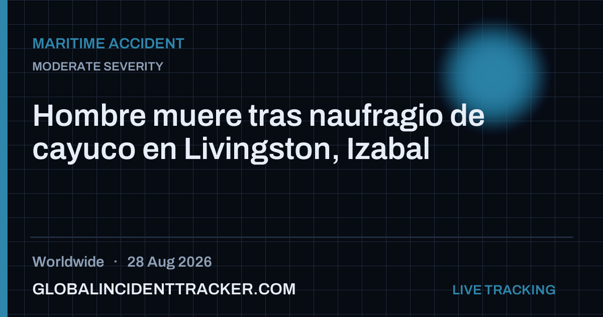 Maritime Accident incident in worldwide on 28 August 2026 — Global Incident Tracker report card