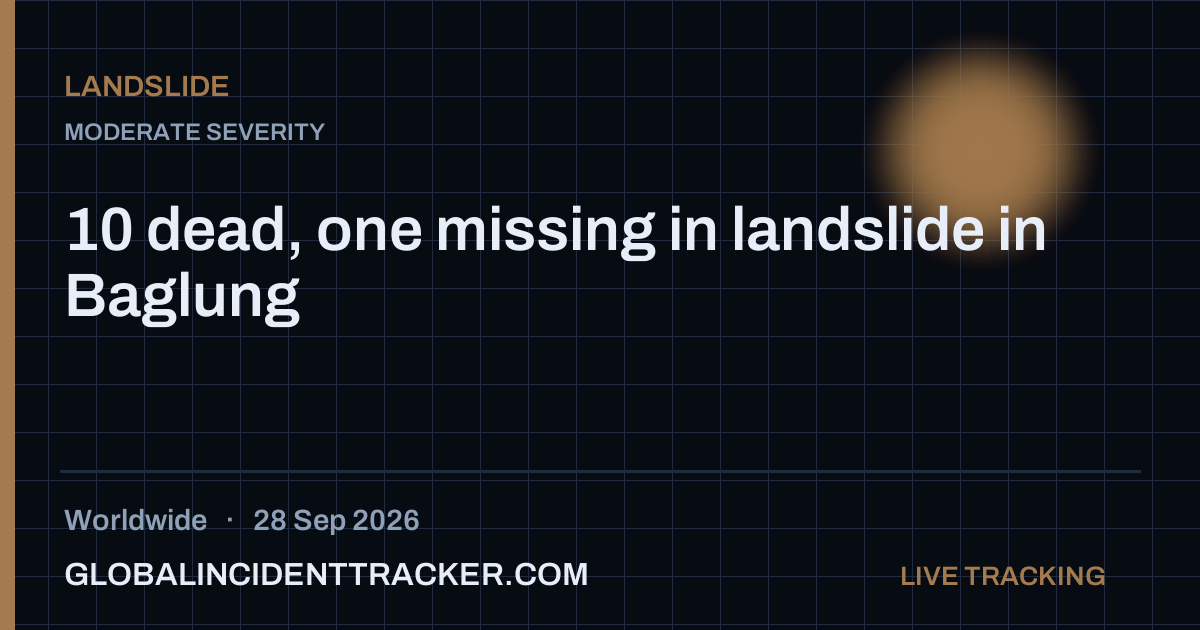 Landslide incident in worldwide on 28 September 2026 — Global Incident Tracker report card