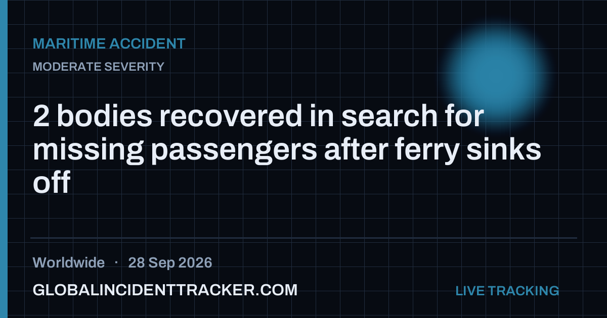 Maritime Accident incident in worldwide on 28 September 2026 — Global Incident Tracker report card