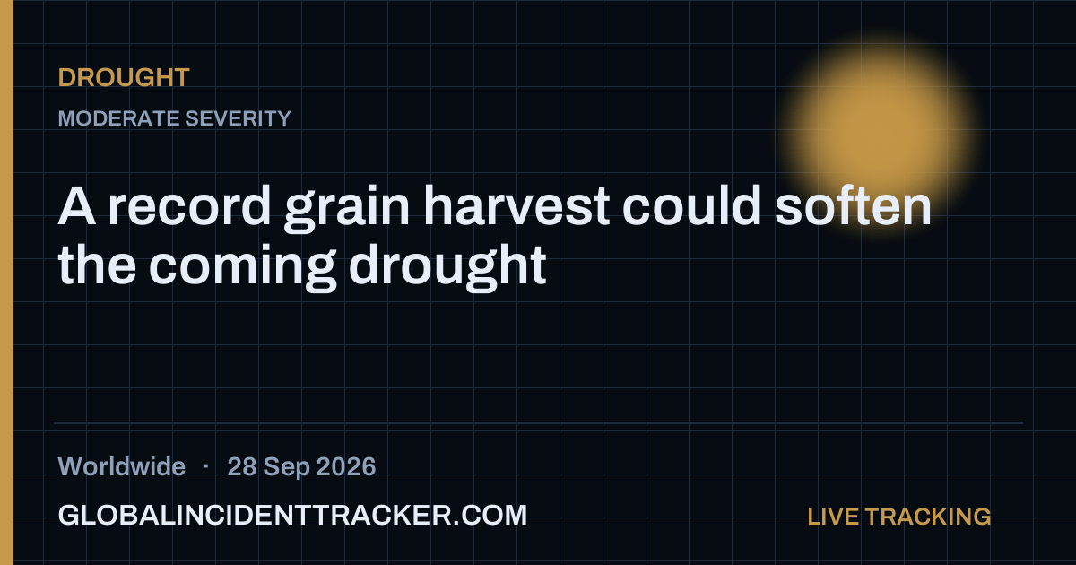 Drought incident in worldwide on 28 September 2026 — Global Incident Tracker report card