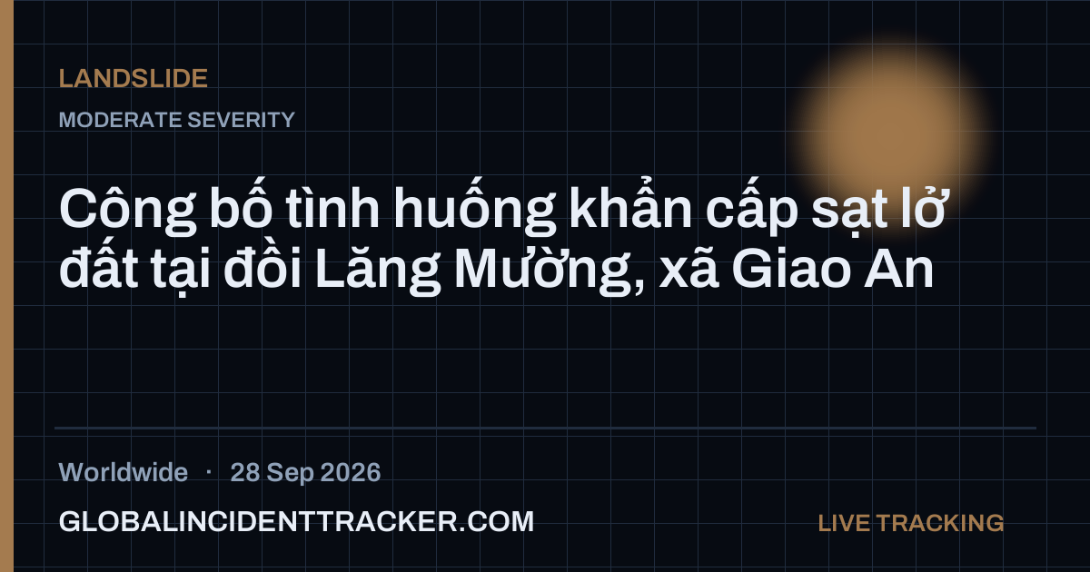 Landslide incident in worldwide on 28 September 2026 — Global Incident Tracker report card