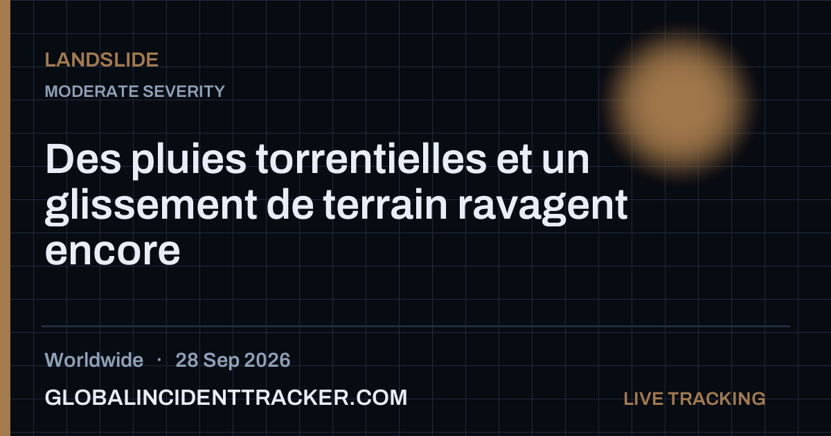 Landslide incident in worldwide on 28 September 2026 — Global Incident Tracker report card