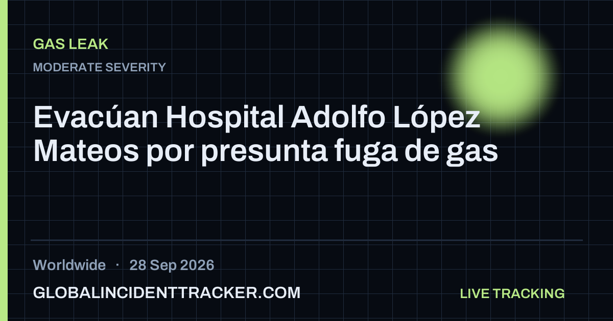 Gas Leak incident in worldwide on 28 September 2026 — Global Incident Tracker report card