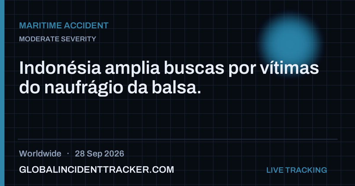 Maritime Accident incident in worldwide on 28 September 2026 — Global Incident Tracker report card