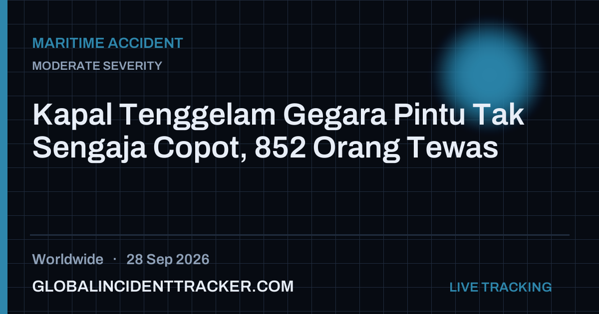 Maritime Accident incident in worldwide on 28 September 2026 — Global Incident Tracker report card
