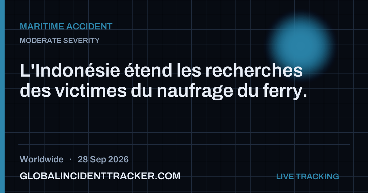 Maritime Accident incident in worldwide on 28 September 2026 — Global Incident Tracker report card