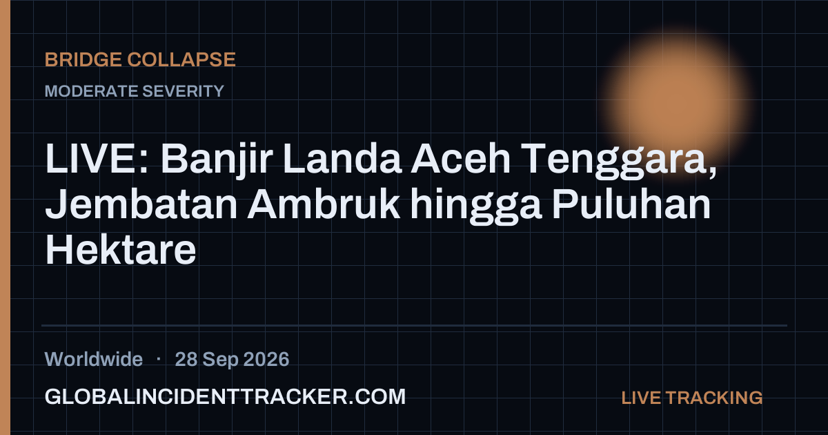 Bridge Collapse incident in worldwide on 28 September 2026 — Global Incident Tracker report card