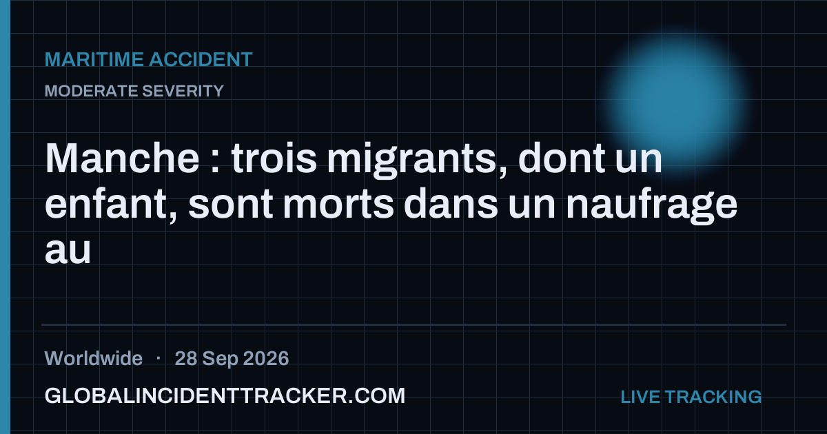 Maritime Accident incident in worldwide on 28 September 2026 — Global Incident Tracker report card