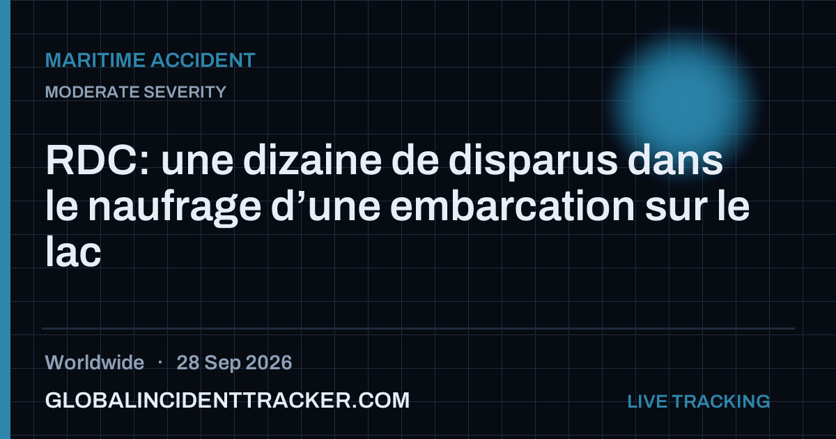 Maritime Accident incident in worldwide on 28 September 2026 — Global Incident Tracker report card