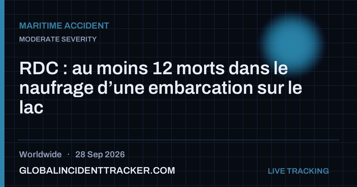 Maritime Accident incident in worldwide on 28 September 2026 — Global Incident Tracker report card