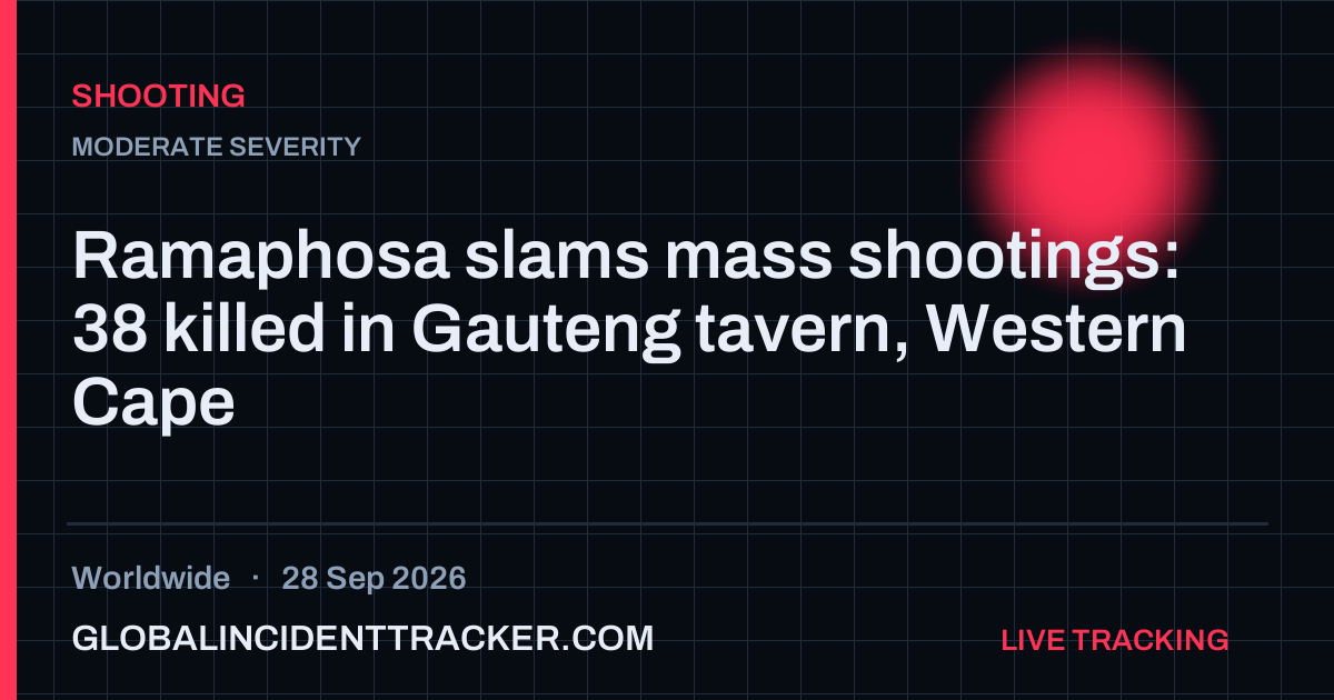 Shooting incident in worldwide on 28 September 2026 — Global Incident Tracker report card