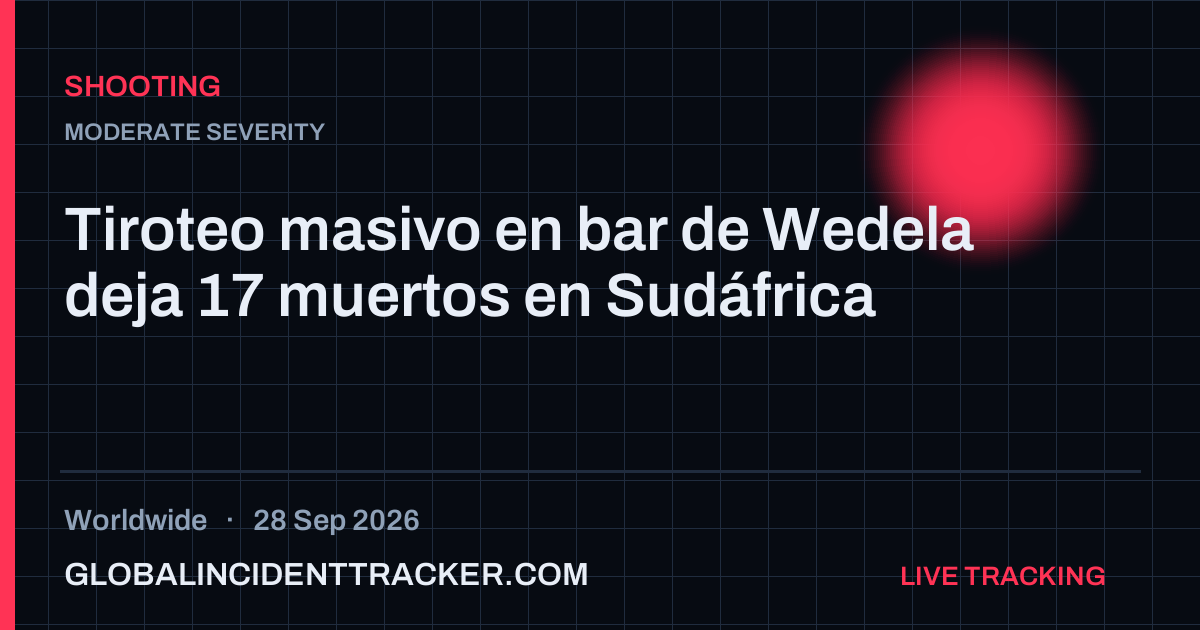 Shooting incident in worldwide on 28 September 2026 — Global Incident Tracker report card