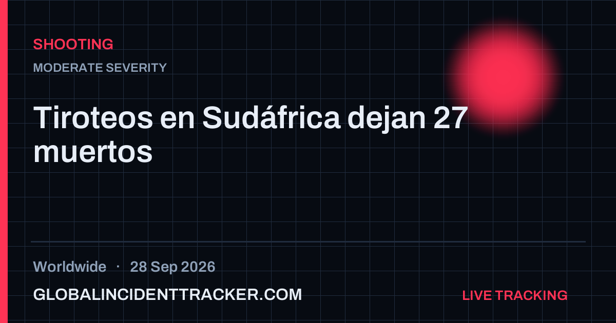 Shooting incident in worldwide on 28 September 2026 — Global Incident Tracker report card