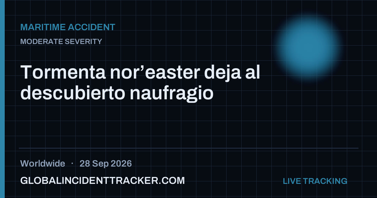 Maritime Accident incident in worldwide on 28 September 2026 — Global Incident Tracker report card
