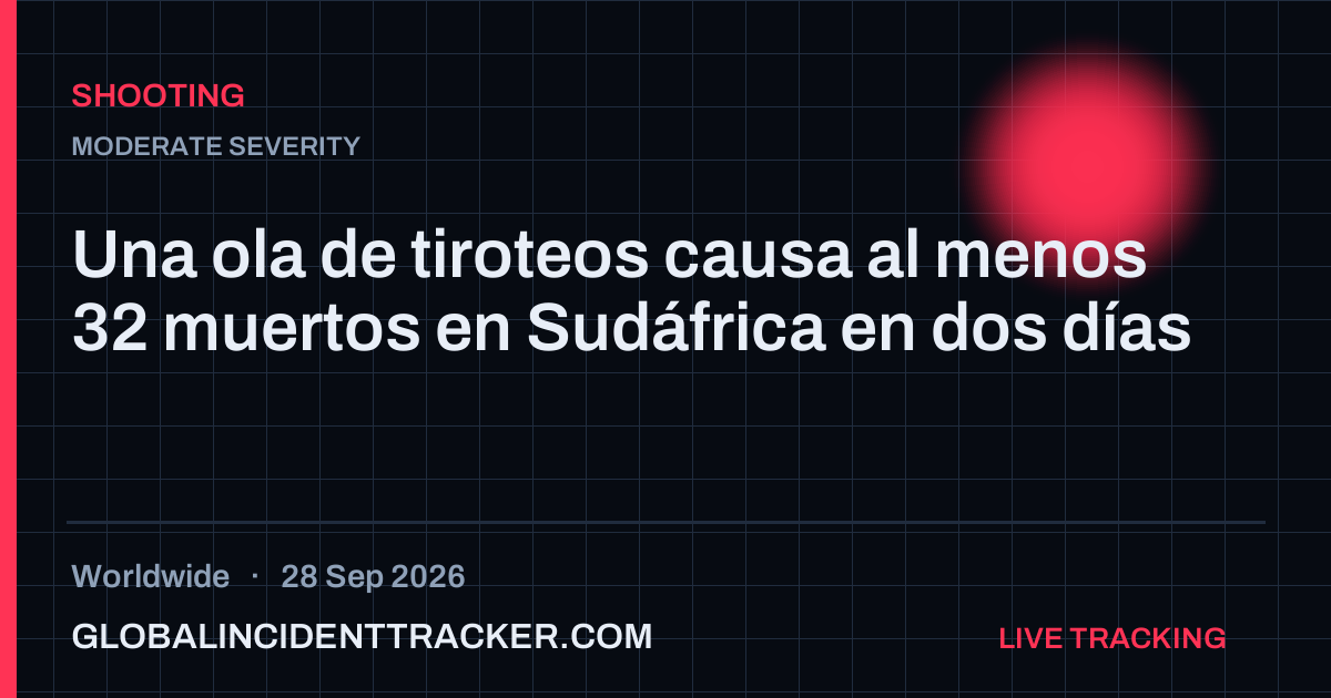 Shooting incident in worldwide on 28 September 2026 — Global Incident Tracker report card
