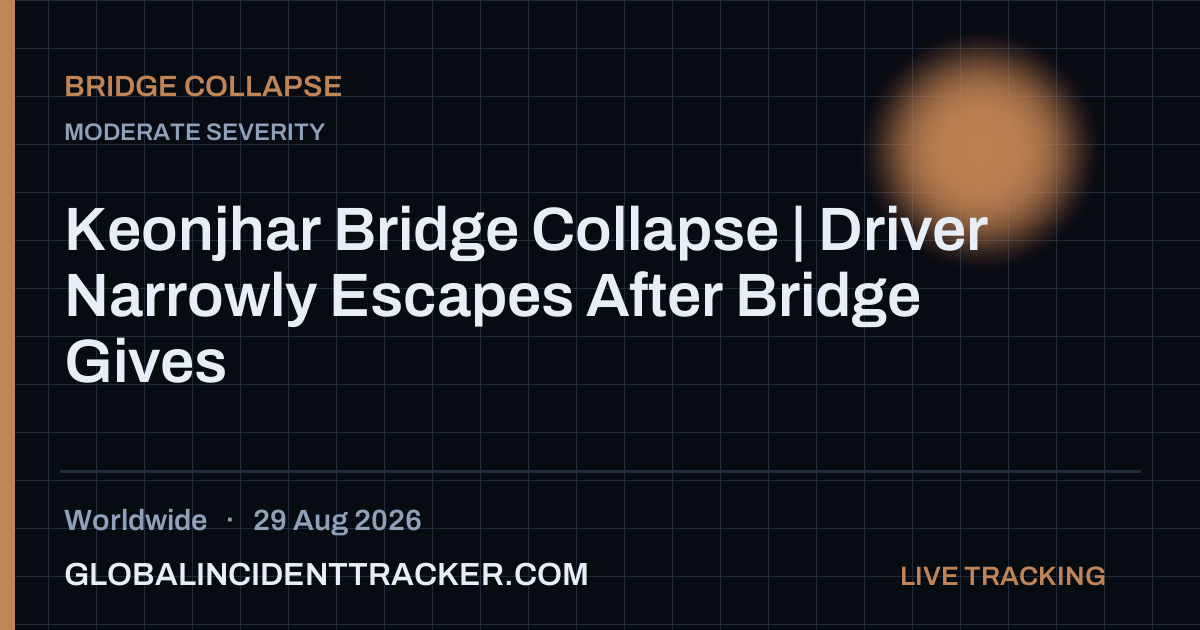 Bridge Collapse incident in worldwide on 29 August 2026 — Global Incident Tracker report card
