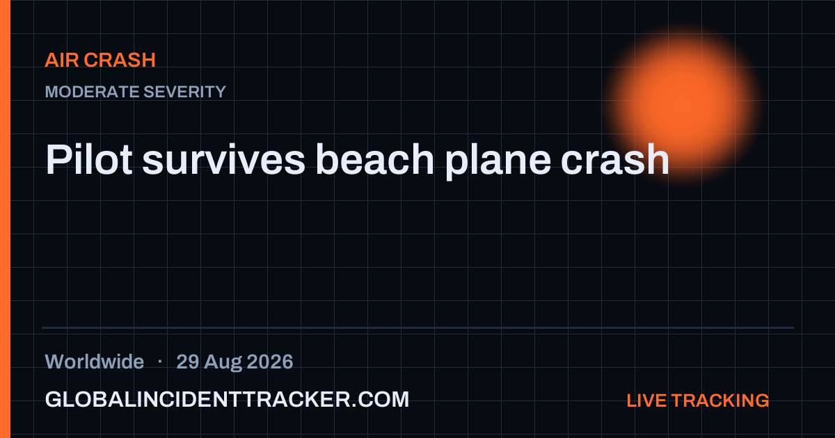 Air Crash incident in worldwide on 29 August 2026 — Global Incident Tracker report card