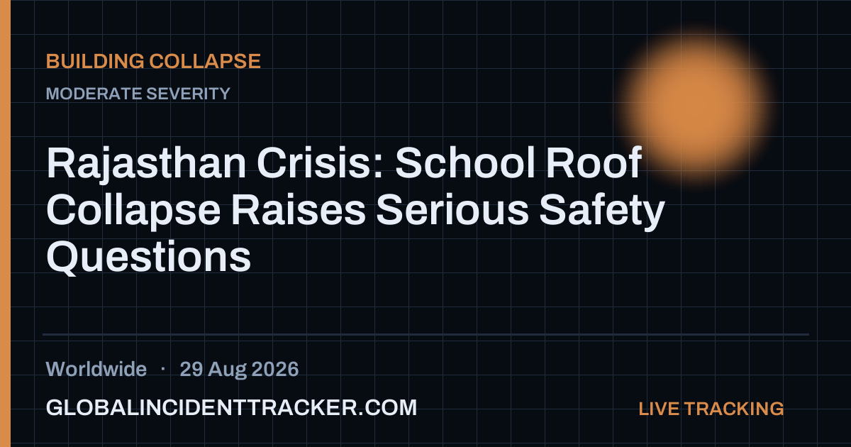 Building Collapse incident in worldwide on 29 August 2026 — Global Incident Tracker report card
