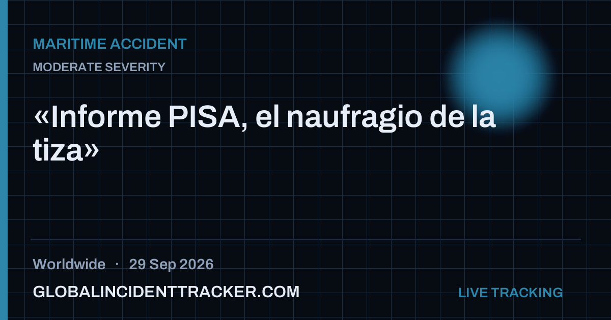 Maritime Accident incident in worldwide on 29 September 2026 — Global Incident Tracker report card